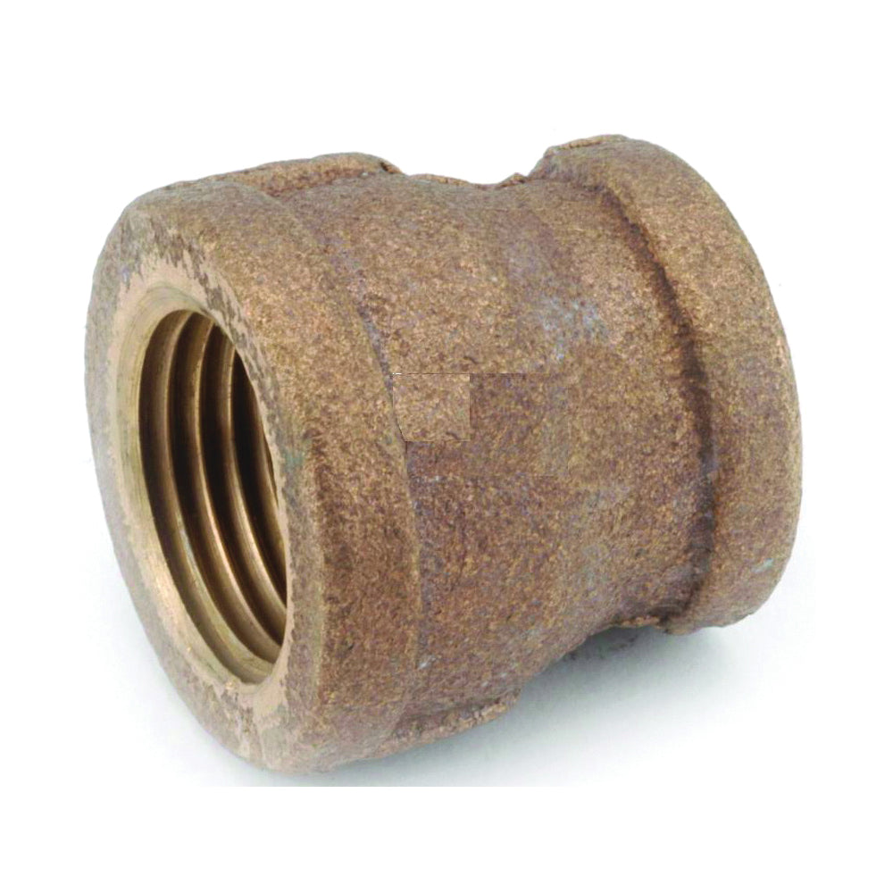 Anderson Metals 738119-0604 Reducing Pipe Coupling, 3/8 x 1/4 in, FIPT, Brass, 200 psi Pressure
