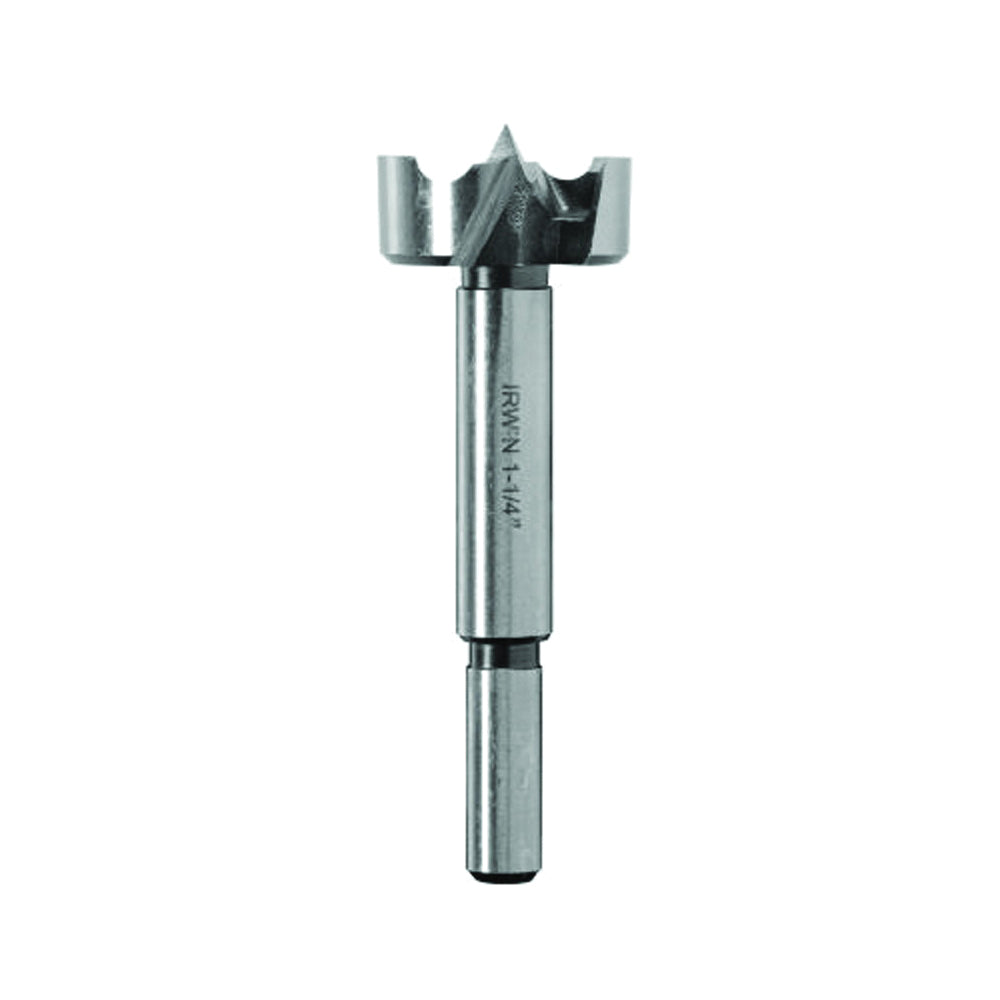 IRWIN 1966935/42926 Forstner Bit, 1-5/8 in Dia, 3-1/2 in OAL, 3/8 in Dia Shank, Reduced Shank