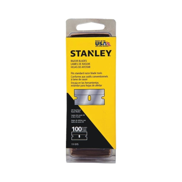 STANLEY 11-515 Razor Blade, Single-Edge Blade, Steel Blade