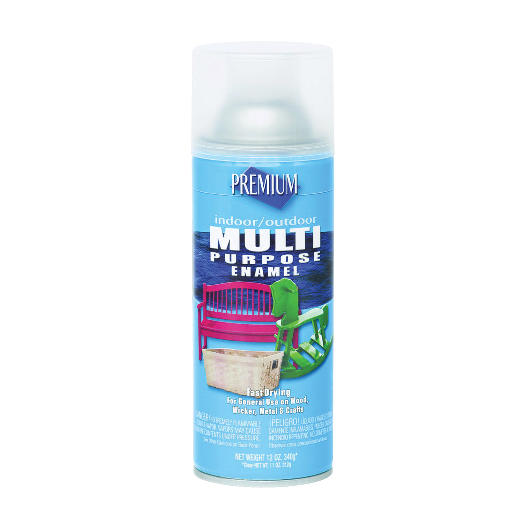 RUST-OLEUM MP1006 Enamel Spray Paint, Gloss, Clear, 12 oz, Aerosol Can