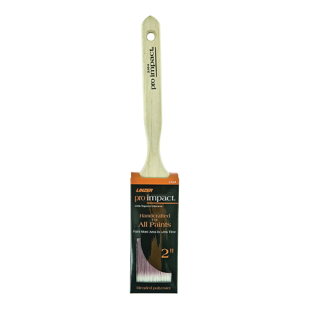 Linzer WC 2164-2 Paint Brush, 2 in W, 2-1/2 in L Bristle, Polyester Bristle, Sash Handle