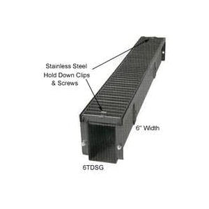 MARSHALL STAMPING 6TDSG1 Drain Grate, 1 ft L, 6 in W, Steel, Red