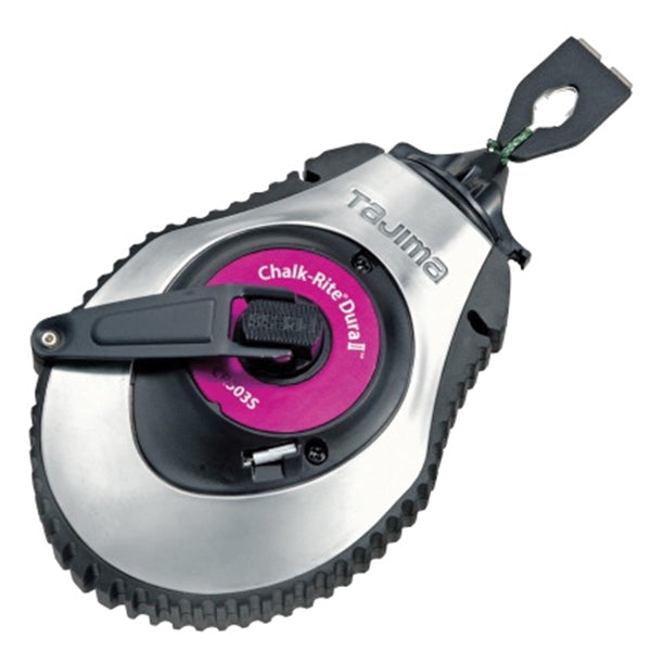 Tajima Chalk-Rite Dura II Series CR503S Chalk Box, 100 ft L Line, Purple/Silver Line, 5:1 Gear Ratio