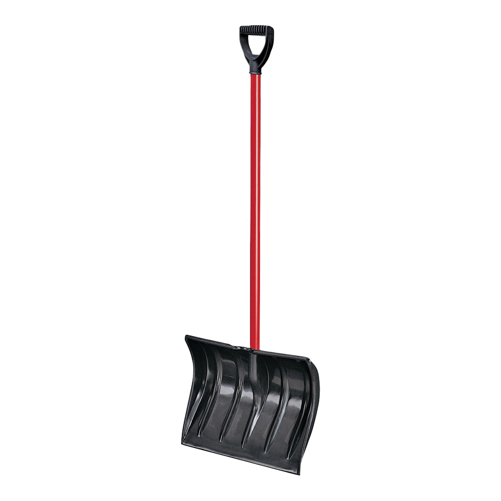 TRUE TEMPER 1673300 Snow Shovel, 18 in W Blade, 14 in L Blade, Combo Blade, Polyethylene Blade, Steel Handle