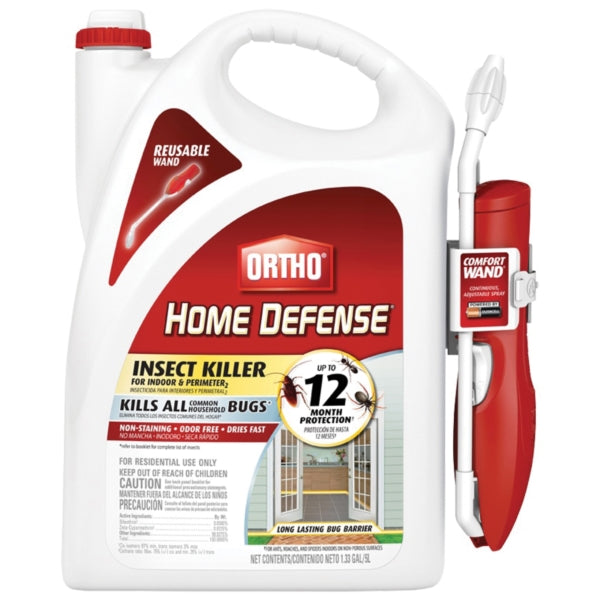 Ortho Home Defense 0220910 Insect Killer with Comfort Wand, Liquid, Spray Application, 1.1 gal Bottle