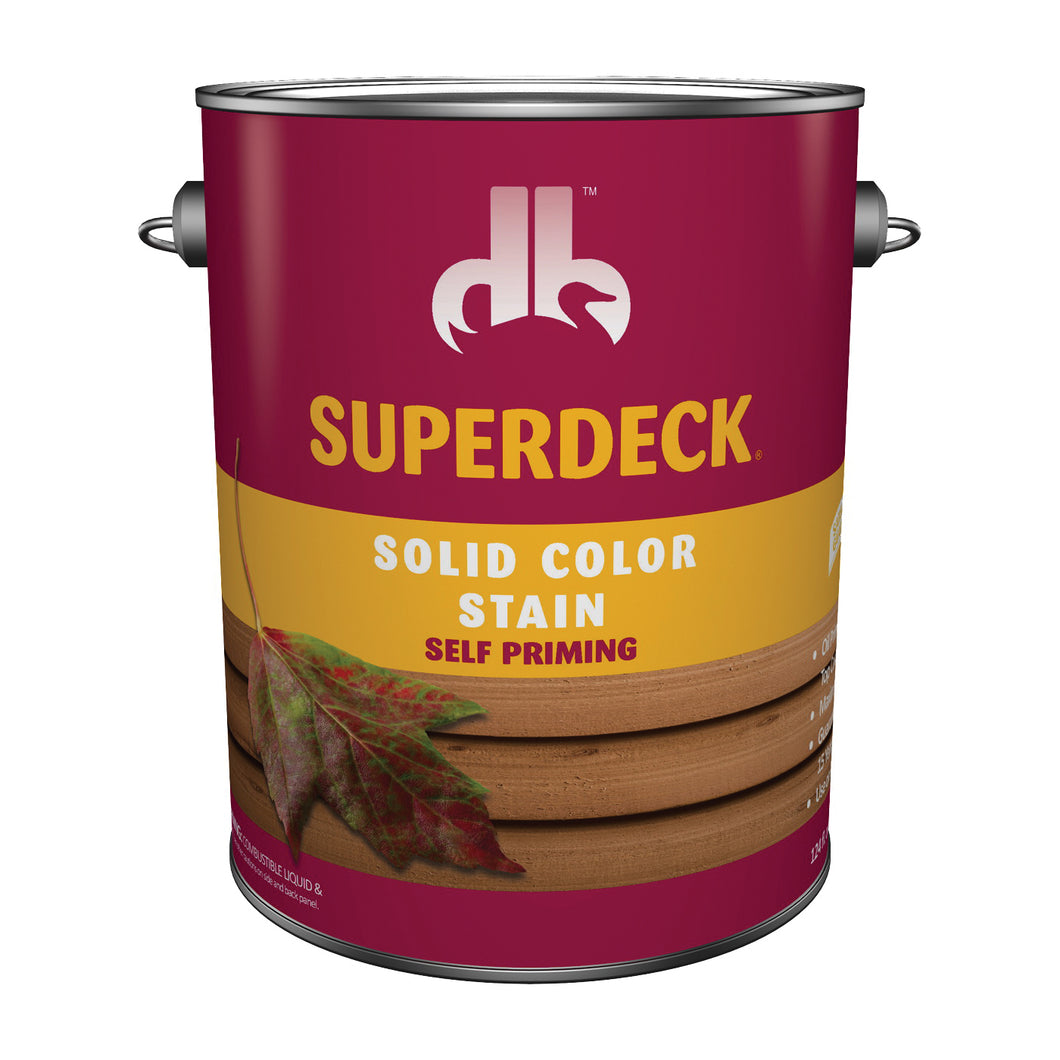 Duckback DB0096034-16 Solid Color Stain, Flat, Deeptone, Liquid, 1 gal, Pail