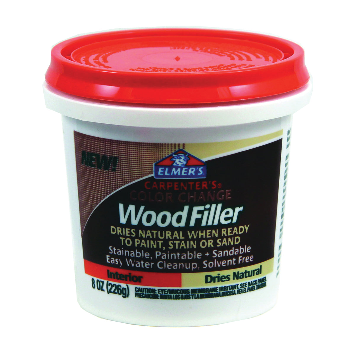 Elmers E913 Wood Filler, Paste, Mild Acrylic, Natural, 8 oz