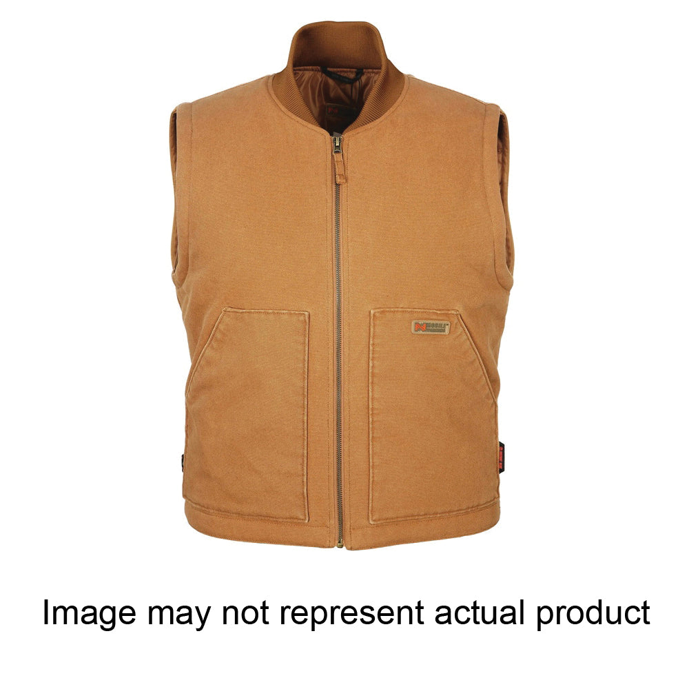 Mobile Warming MWJ18M14-16-05 Foreman Vest, XL, Men's, Fits to Chest Size: 44 in, Cotton, Tan
