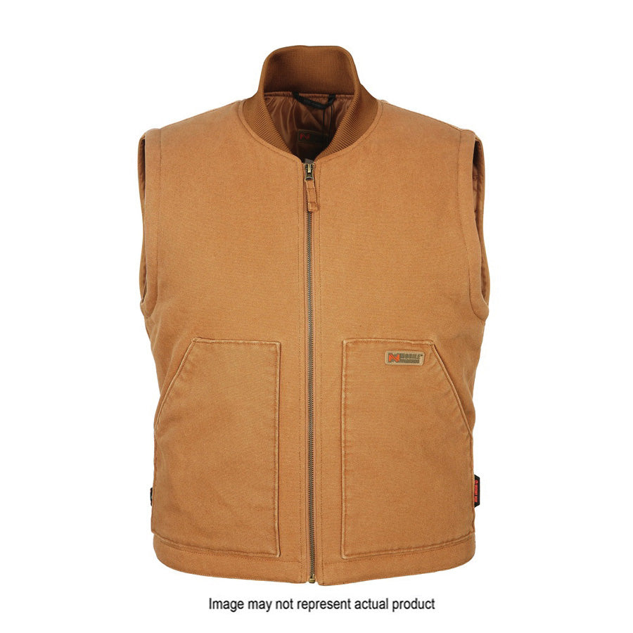 Mobile Warming MWJ18M14-16-06 Foreman Vest, 2XL, Men's, Fits to Chest Size: 48 in, Cotton, Tan