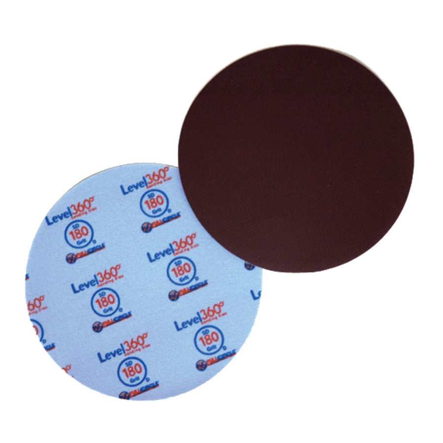 Full Circle SD180-5 Sanding Disc, 8-7/8 in Dia, 180 Grit, Very Fine, Aluminum Oxide Abrasive