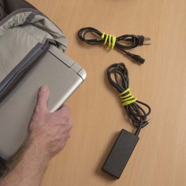 Gear Tie GTK18-33-2R6 Twist Tie, Rubber, Neon Yellow