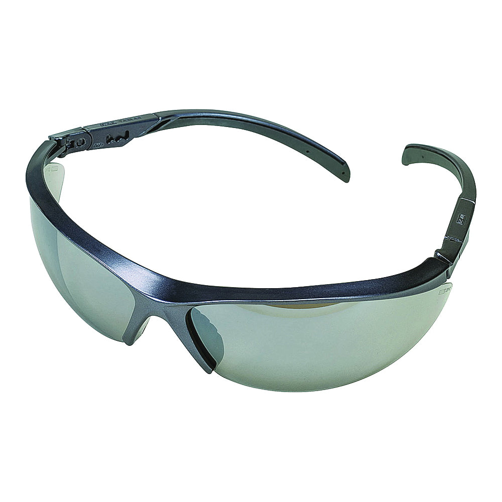 MSA 10083083 Safety Glasses, Anti-Fog Lens, Metal Blue/Gray Frame