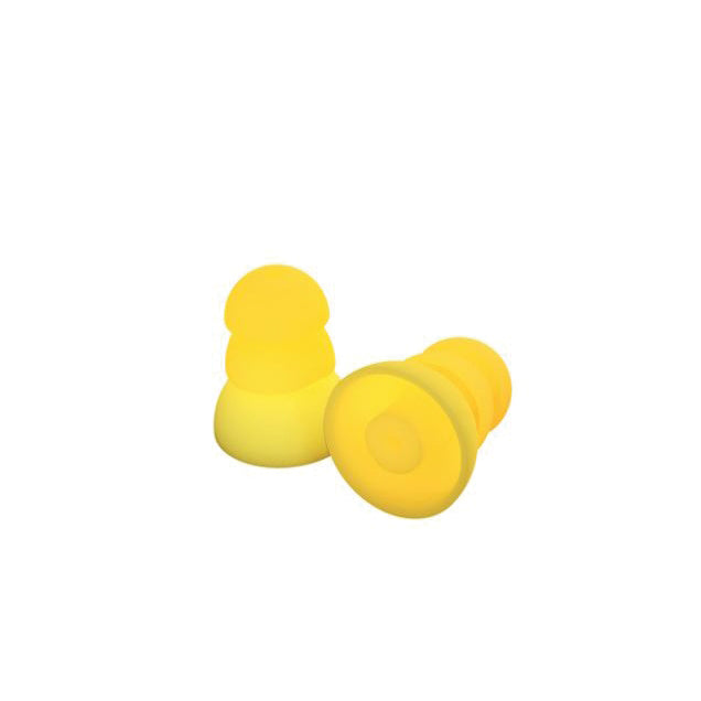 Plugfones ComforTiered Series PRP-SY10 Replacement Plugs, 26 dB NRR, Silicone Ear Plug, Yellow Ear Plug