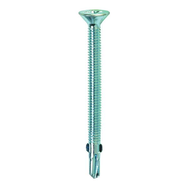 Teks 21384 Screw, #12 Thread, 2-3/4 in L, Coarse Thread, Flat Head, Phillips Drive, Self-Drilling, Self-Tapping Point