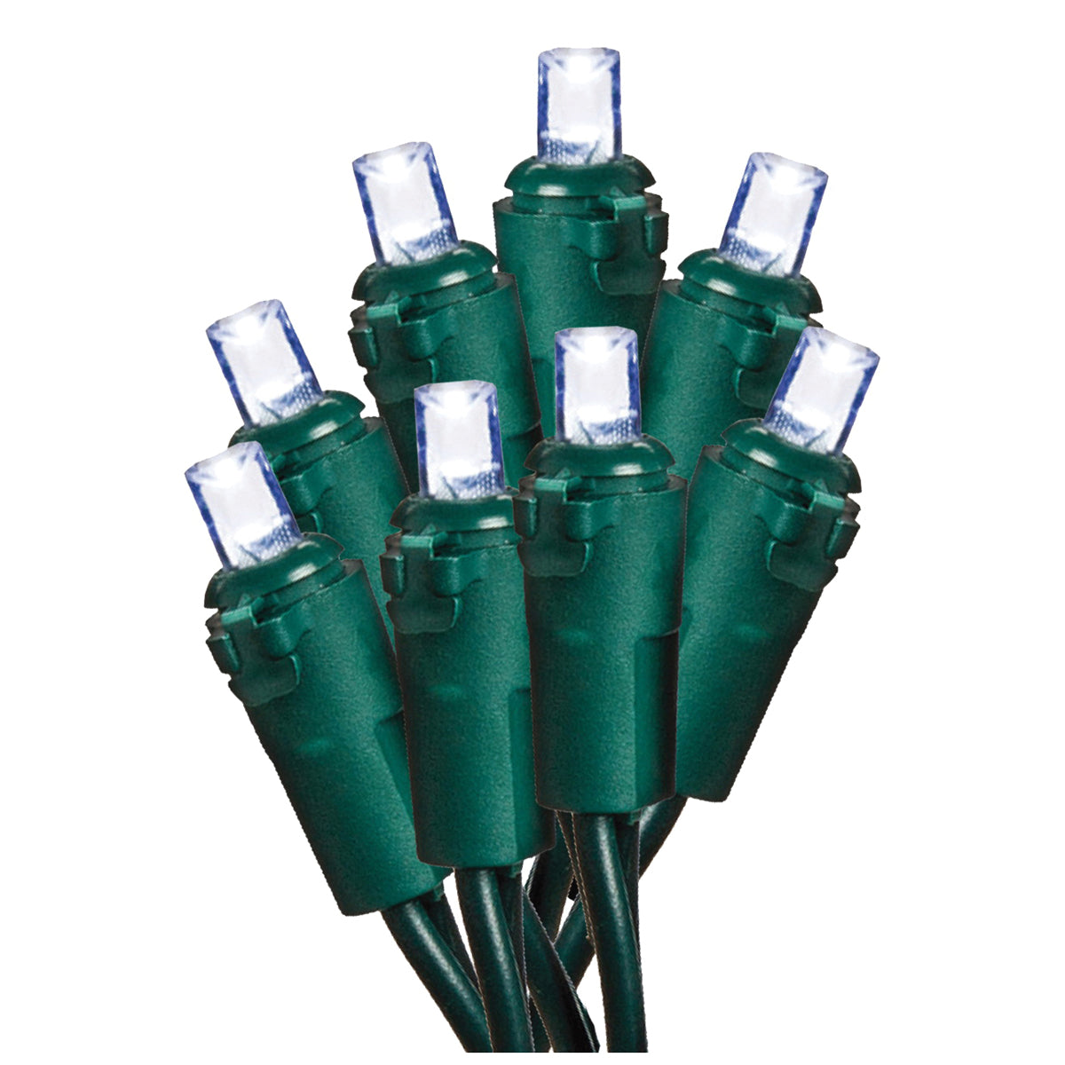 Hometown Holidays U15E302B Light Set, Christmas, 120 V, 4.8 W, 70-Lamp, LED Lamp, Cool White Lamp, 18.58 ft L