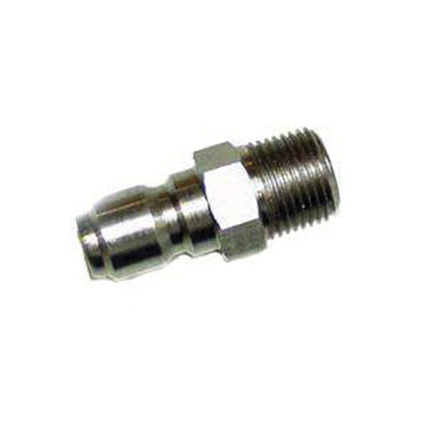 Mi-T-M AW-0017-0005 Adapter, 3/8 x 3/8 in Connection, Quick Connect Plug x MNPT, Stainless Steel