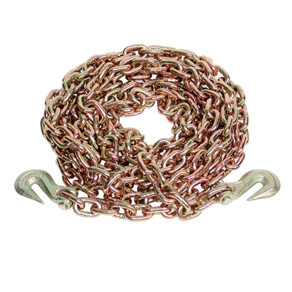 ANCRA 45881-10-20-SP Transport Chain Assembly with Clevis Hook, 5/16 in, 20 ft L, 4700 lb Working Load, 70 Grade