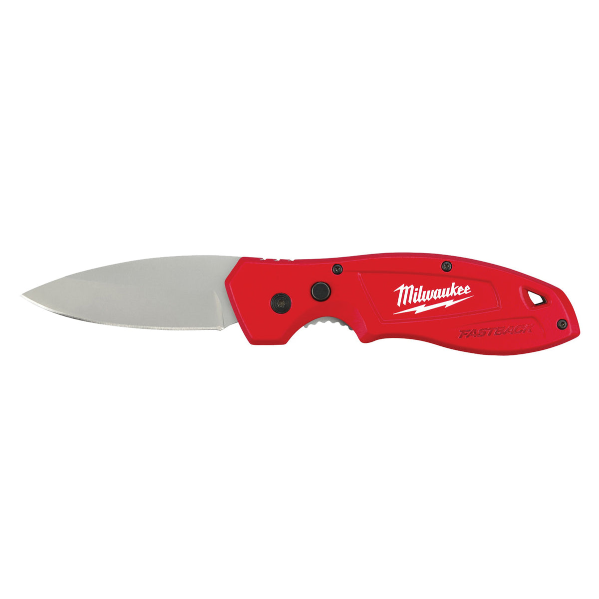 Milwaukee FASTBACK Series 48-22-1520 Pocket Knife, 5 in L Blade, Stainless Steel Blade, 1-Blade, Contour-Grip Handle
