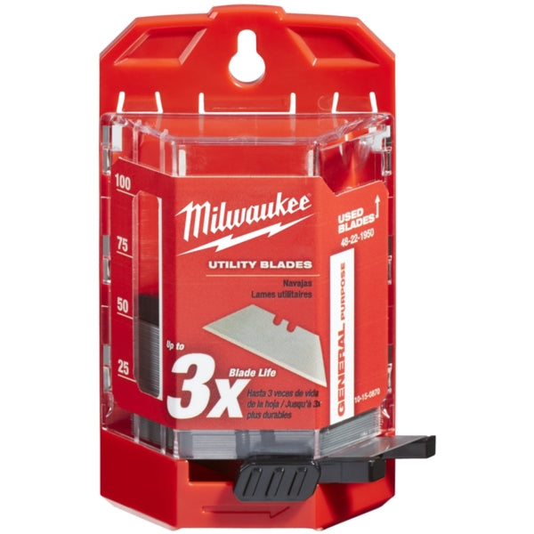 Milwaukee 48-22-1950 Utility Blade, 2-3/8 in L, Carbide Steel, 2-Point