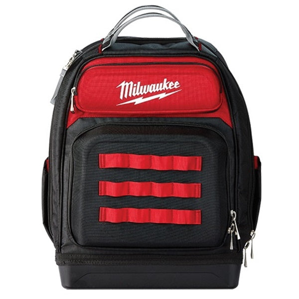 Milwaukee 48-22-8201 Ultimate Jobsite Backpack, 18 in W, 9.44 in D, 20.4 in H, 48-Pocket, Polyester, Red
