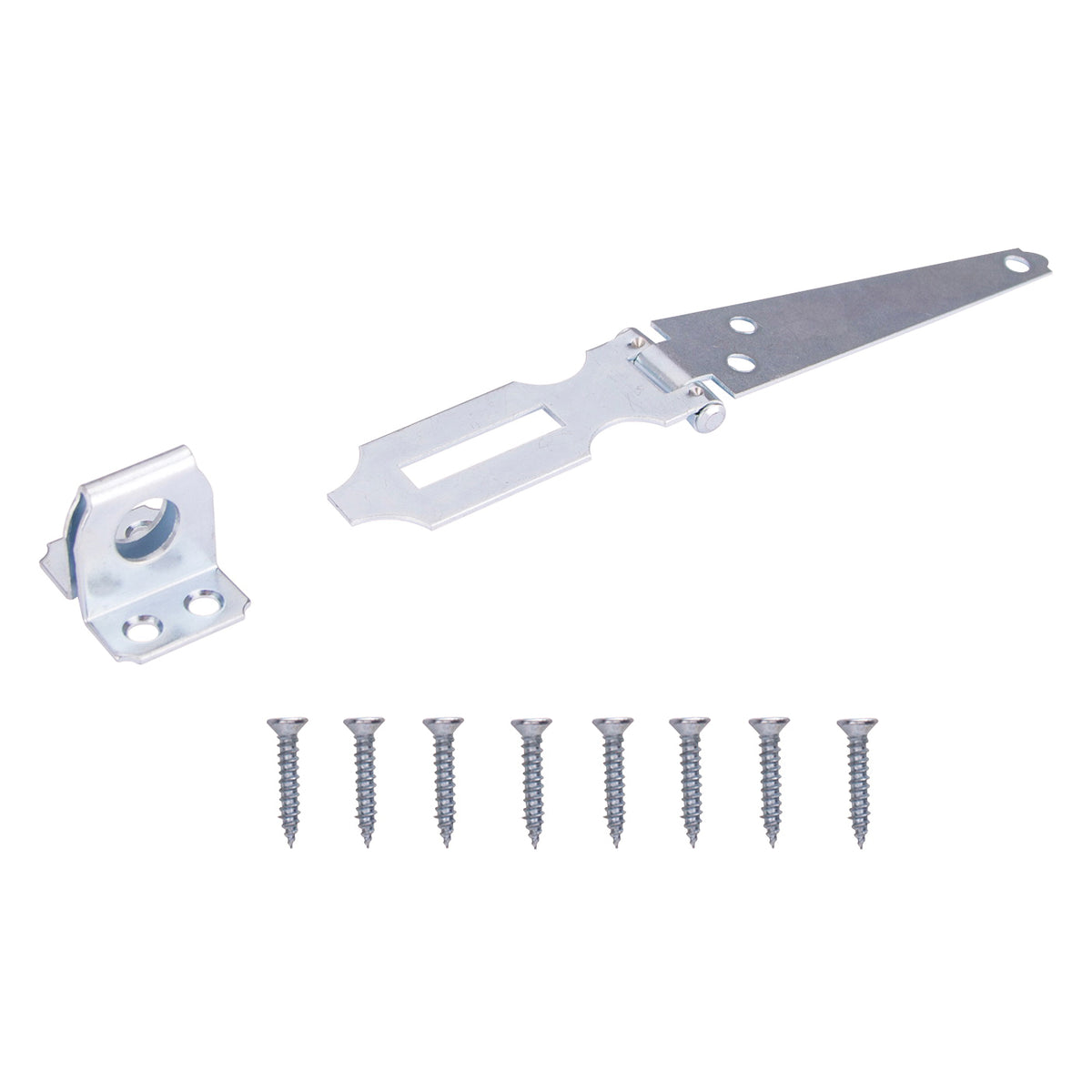 ProSource LR-134-BC-PS Safety Hasp, 4-1/2 in L, Steel, Zinc, 7/16 in Dia Shackle, Fixed Staple