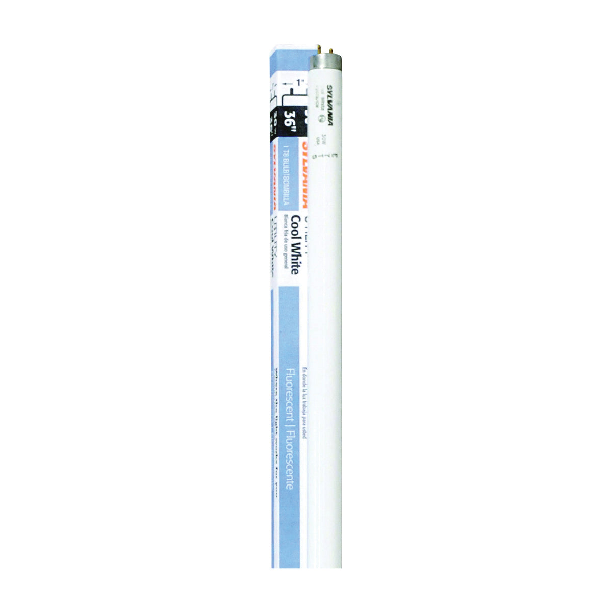 Sylvania 23121 Fluorescent Bulb, 30 W, T8 Lamp, Medium Lamp Base, 1897 Lumens, 4200 K Color Temp, Cool White Light