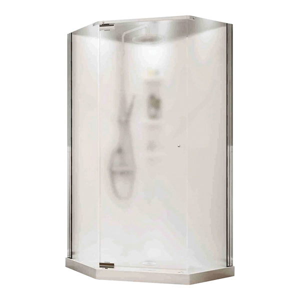 MAAX Begonia Soho 105544-000-129 Shower Kit, 36 in L, 36 in W, 72 in H, Polystyrene, Chrome, 3-Wall Panel