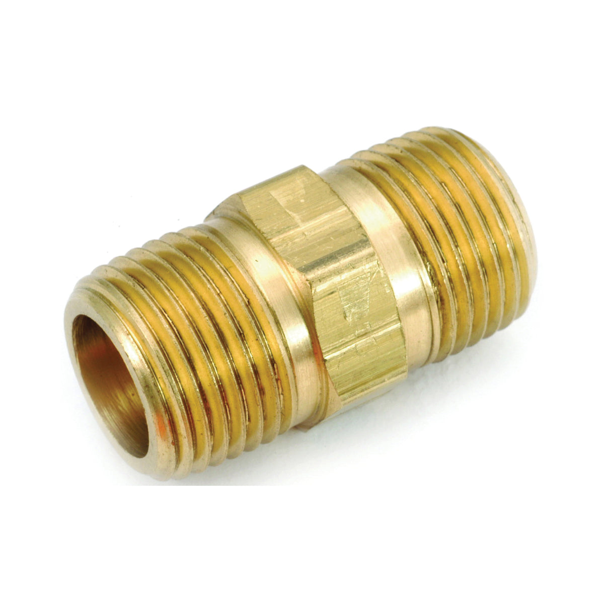 Anderson Metals 756122-02 Pipe Nipple, 1/8 in, MPT, Brass, 1 in L