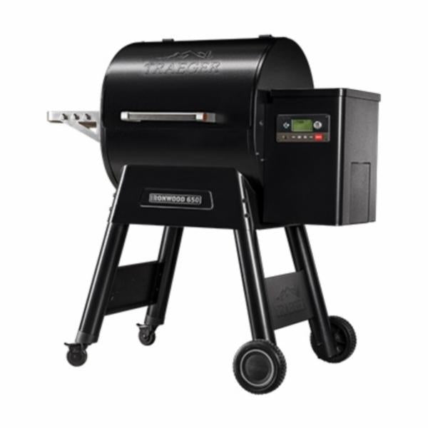 Traeger Ironwood TFB65BLE Pellet Grill, 36000 Btu, 650 sq-in Primary Cooking Surface, Smoker Included: Yes, Black