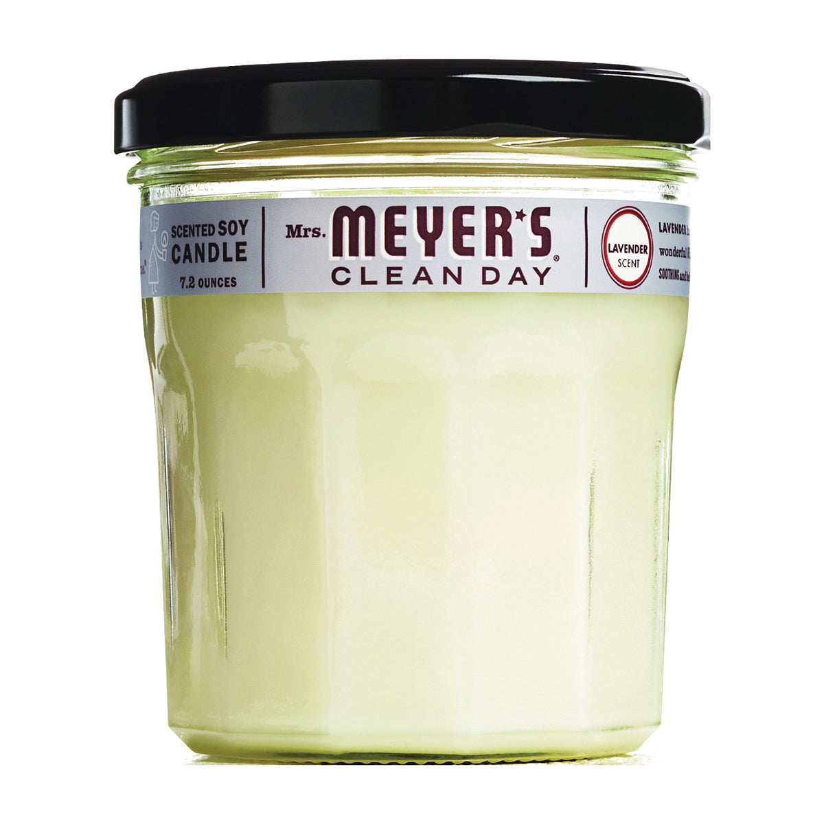 Mrs. Meyer&#39;s 41116 Soy Candle, Lavender Fragrance, 35 hr Burning, White Candle
