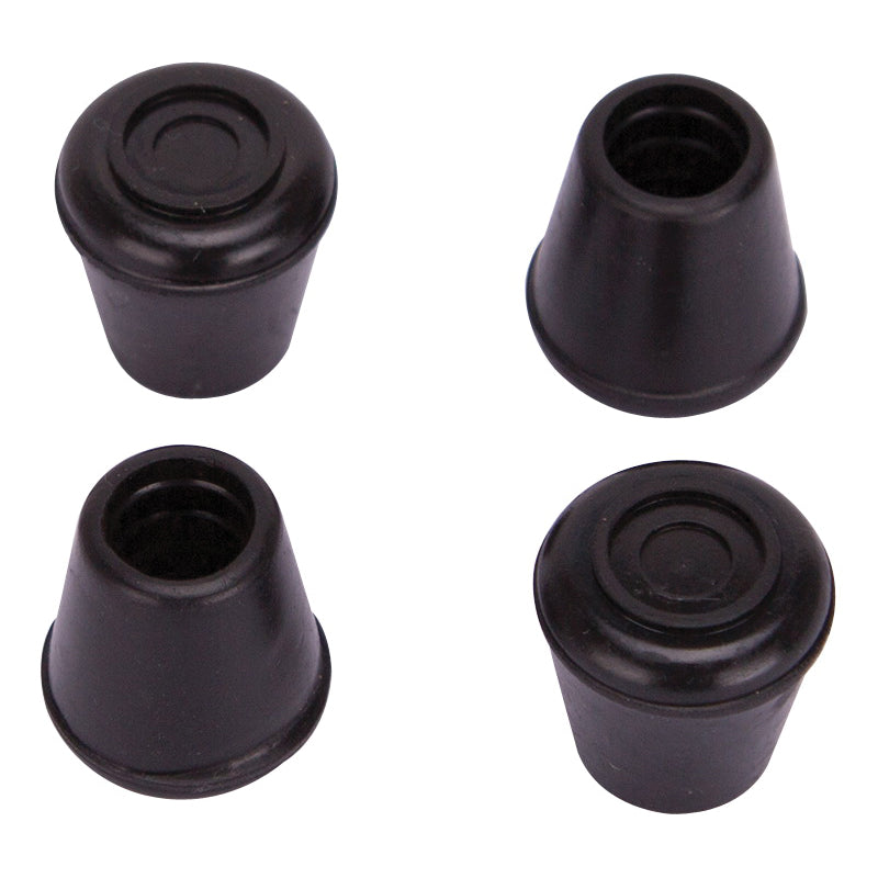 ProSource FE-50632-B Furniture Leg Tip, Round, Rubber, Black, 1/2 in Dia, 1.1 in H