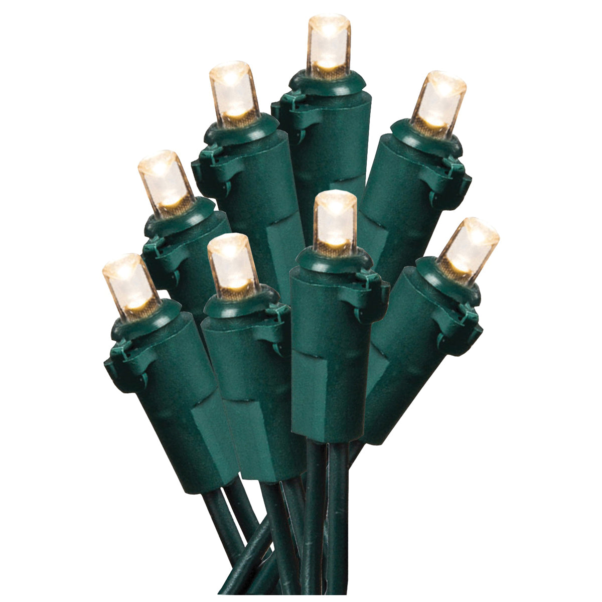 Hometown Holidays U15E302A Light Set, Christmas, 120 V, 4.8 W, 70-Lamp, LED Lamp, Warm White Lamp, 18.58 ft L