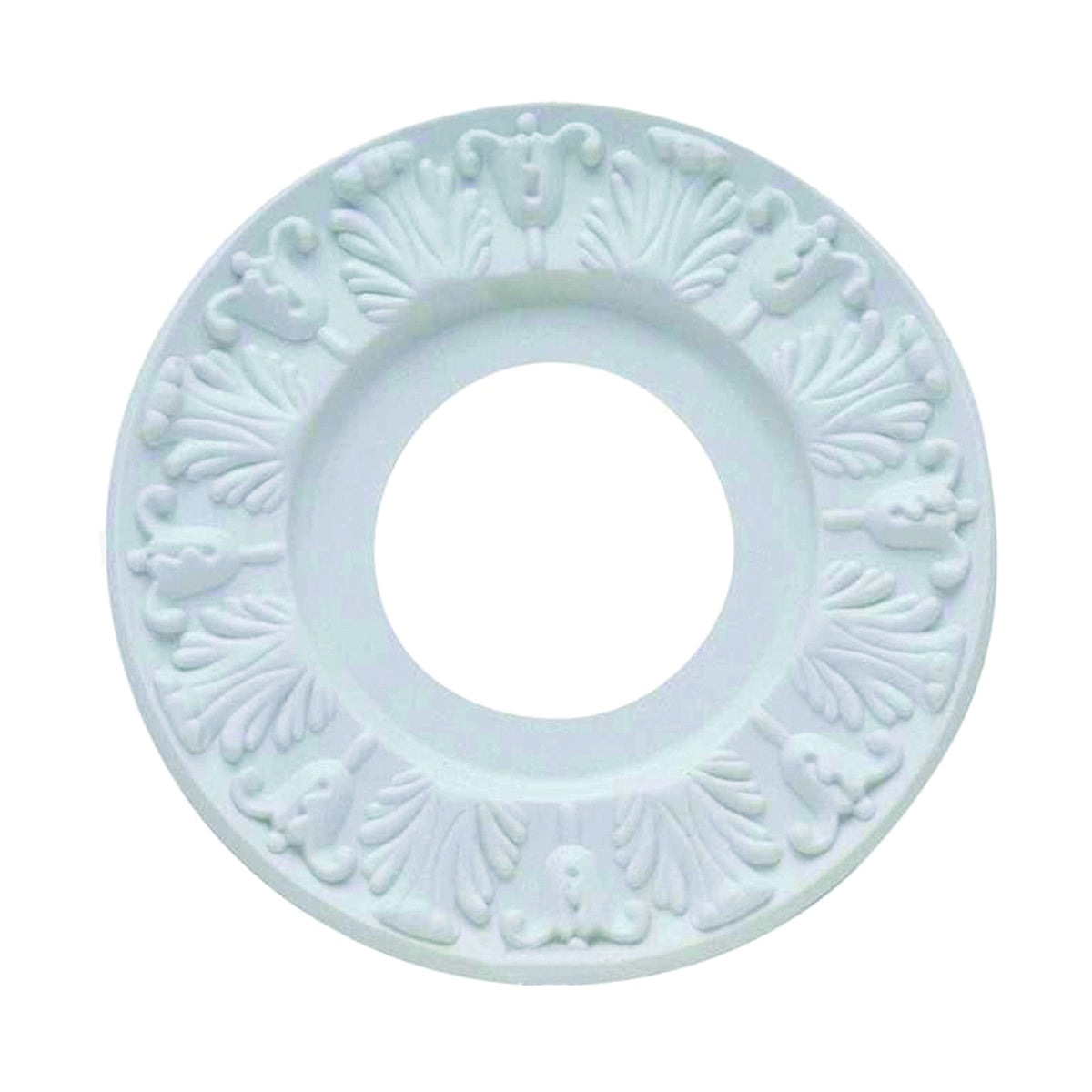 Westinghouse 7702700 Ceiling Medallion, 10 in Dia, Plastic, Traditional White, For: Ceiling Fans