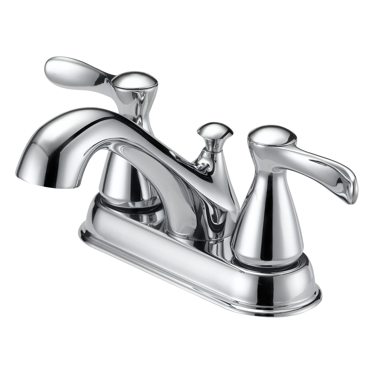 Boston Harbor F51B0010CP Lavatory Faucet, 1.2 gpm, 2-Faucet Handle, 3-Faucet Hole, Metal/Plastic, Chrome Plated