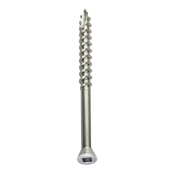 Simpson Strong-Tie S07C225FPW Screw, #7 Thread, 2-1/4 in L, Coarse Thread, Trim Head, Square Drive, Type 17 Point