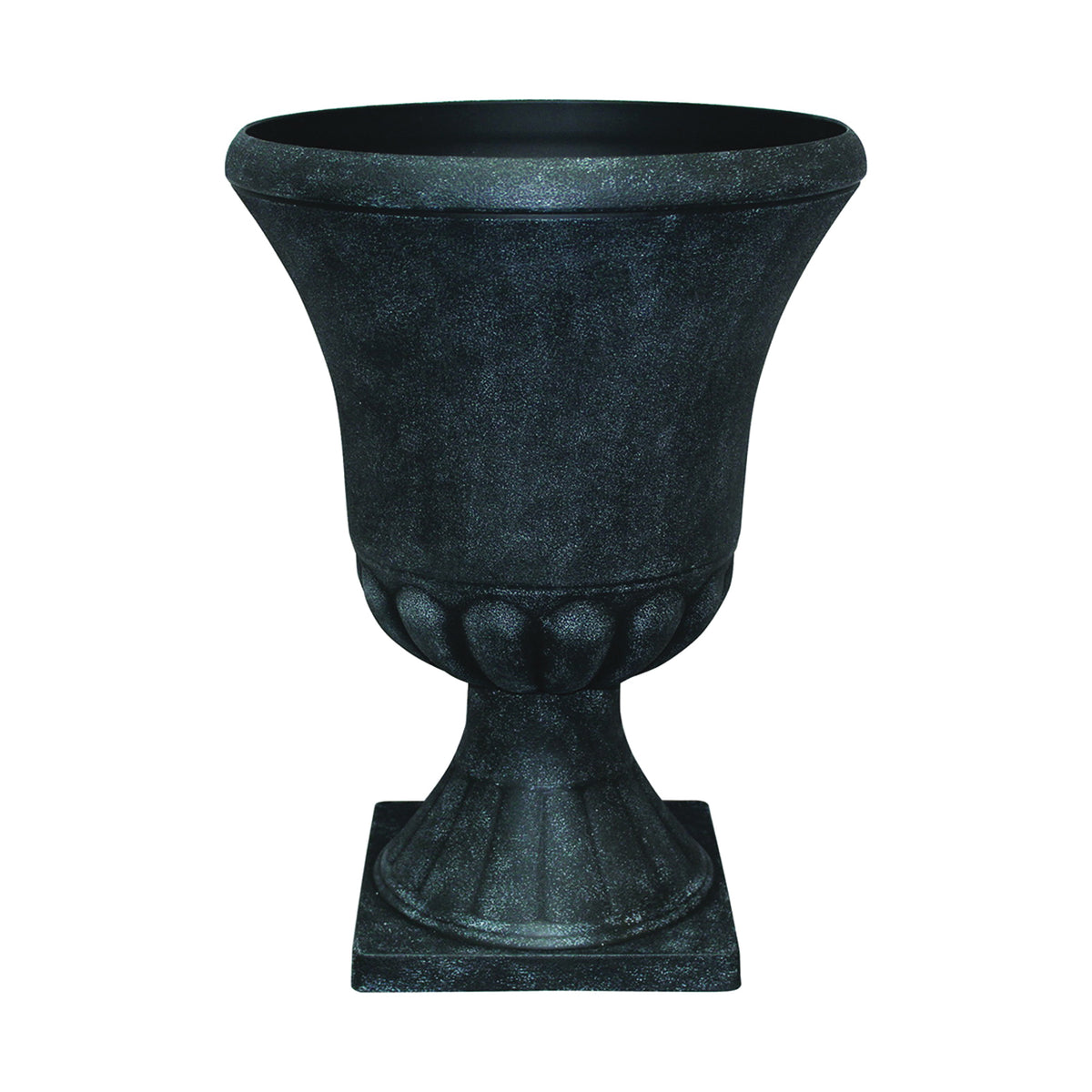 Southern Patio EB-029816 Winston Urn, 16 in W, 16 in D, Resin/Stone Composite, Weathered Black
