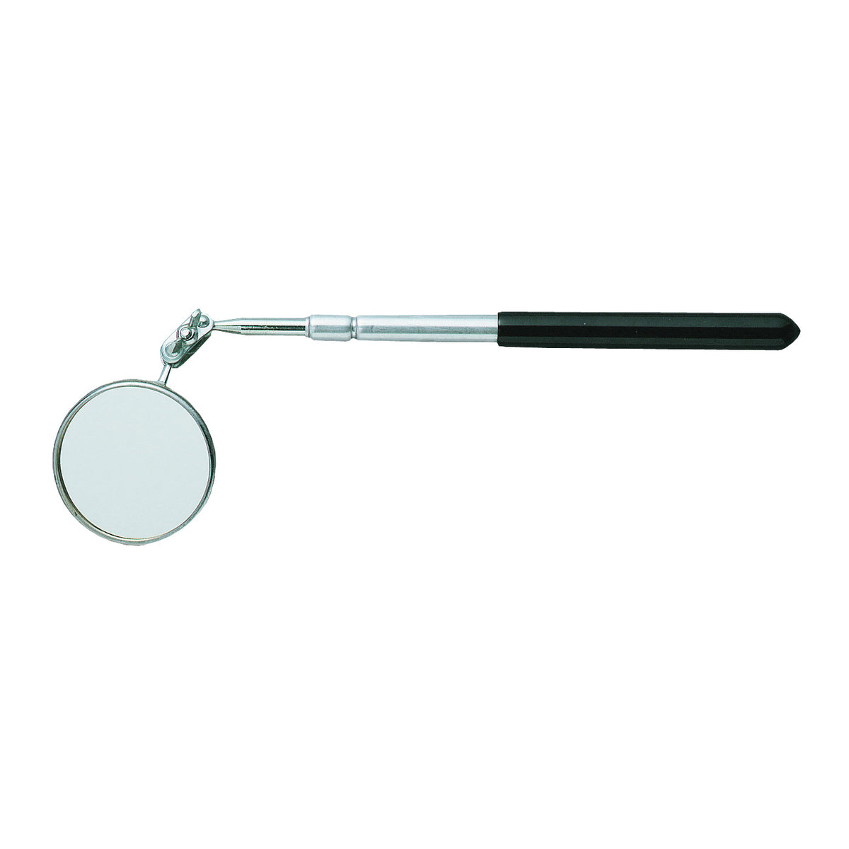 GENERAL 557 Inspection Mirror, Round Mirror, 2-1/4 in Dia Mirror, Glass Mirror, 15 in OAL