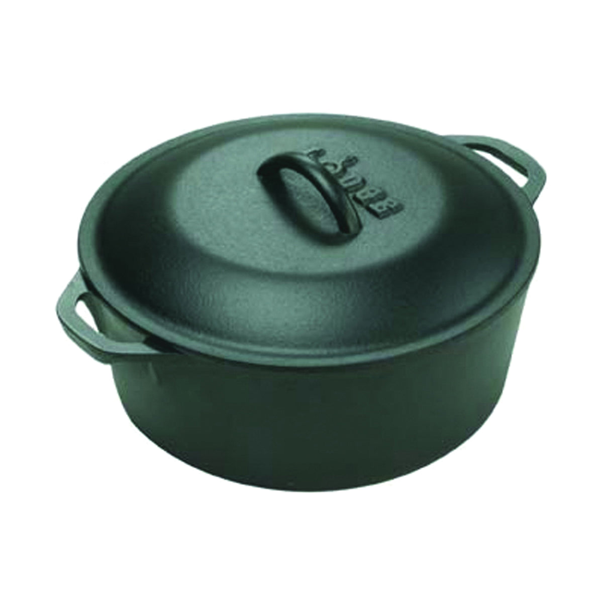 Lodge L10DOL3 Dutch Oven, 7 qt Capacity, Cast Iron, Black, Loop Handle