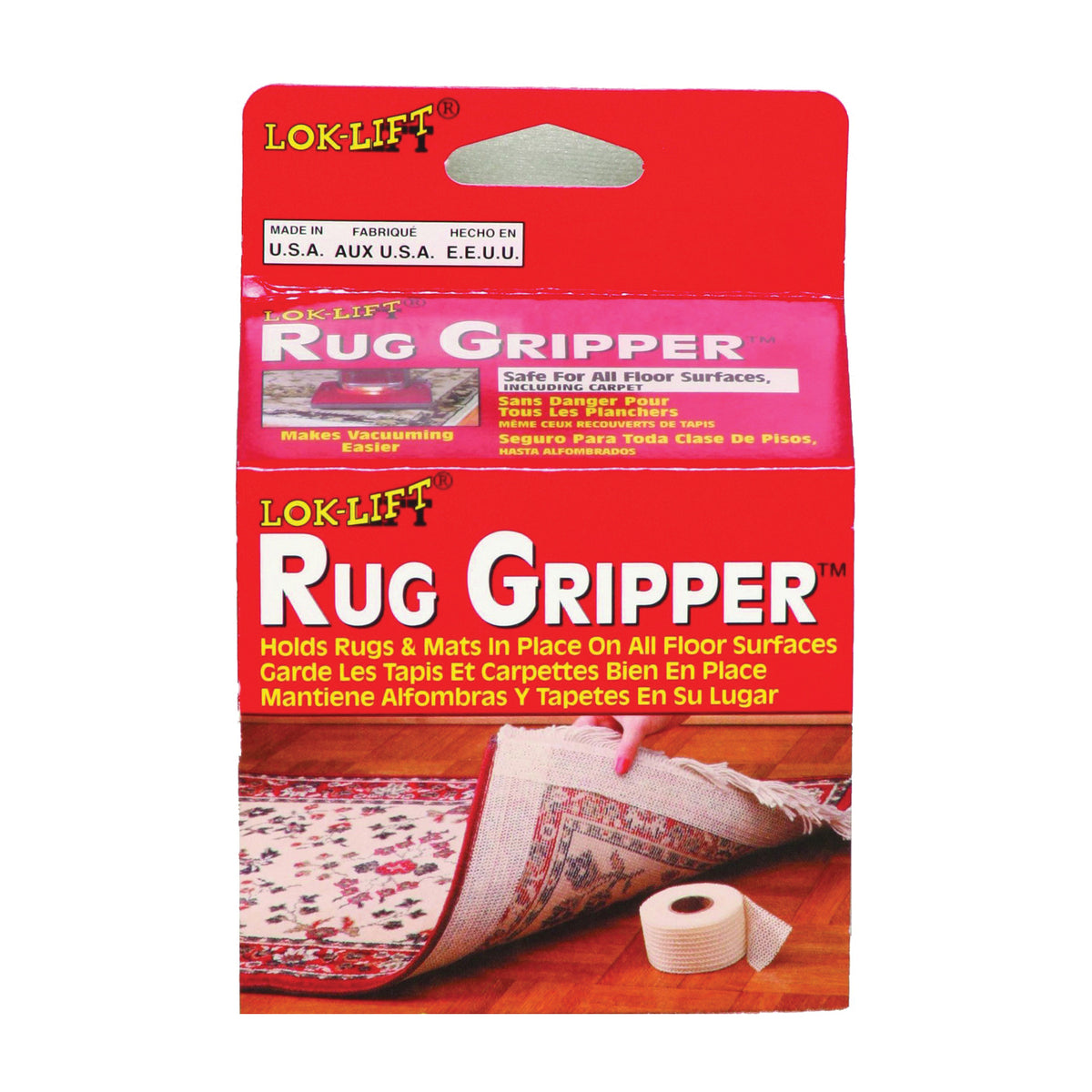Optimum 2525AB Rug Gripper, 25 ft L, 2-1/2 in W, White