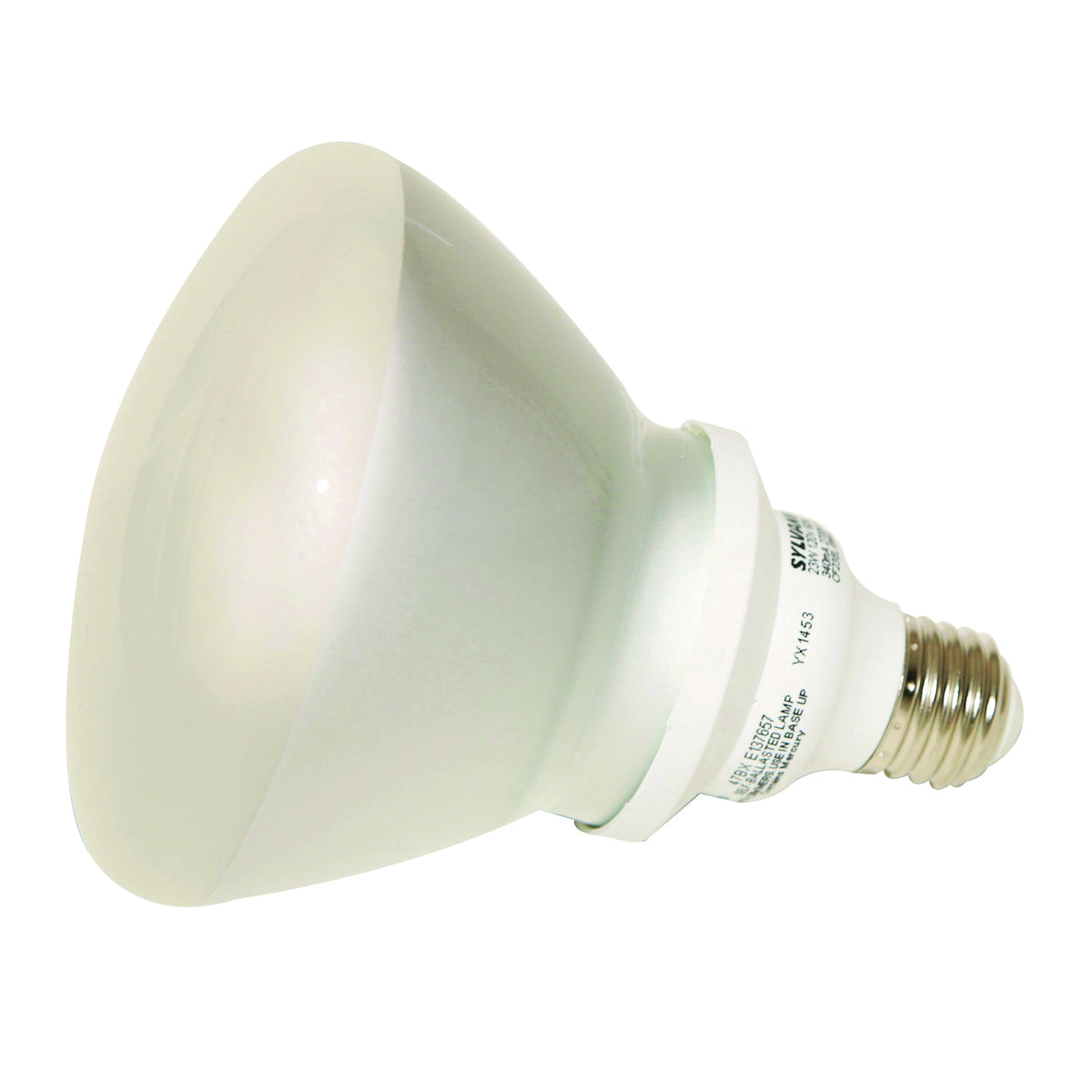 Sylvania 29452 Compact Fluorescent Bulb, 23 W, BR40 Lamp, Medium E26 Lamp Base, 1160 Lumens, 2700 K Color Temp