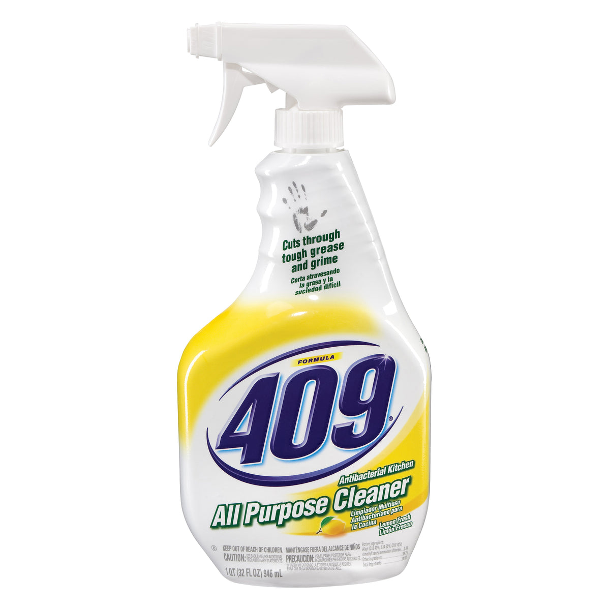 Clorox 03083 Kitchen Cleaner, 22 oz Spray Bottle, Liquid, Fresh Lemon, Yellow