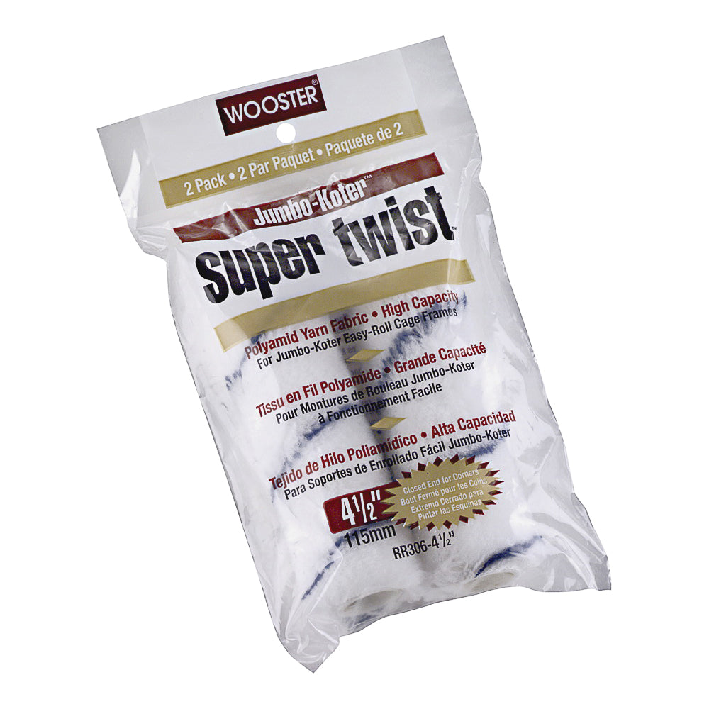 WOOSTER RR306-4.5 Paint Roller Cover, 4-1/2 in L, Polyamide Cover