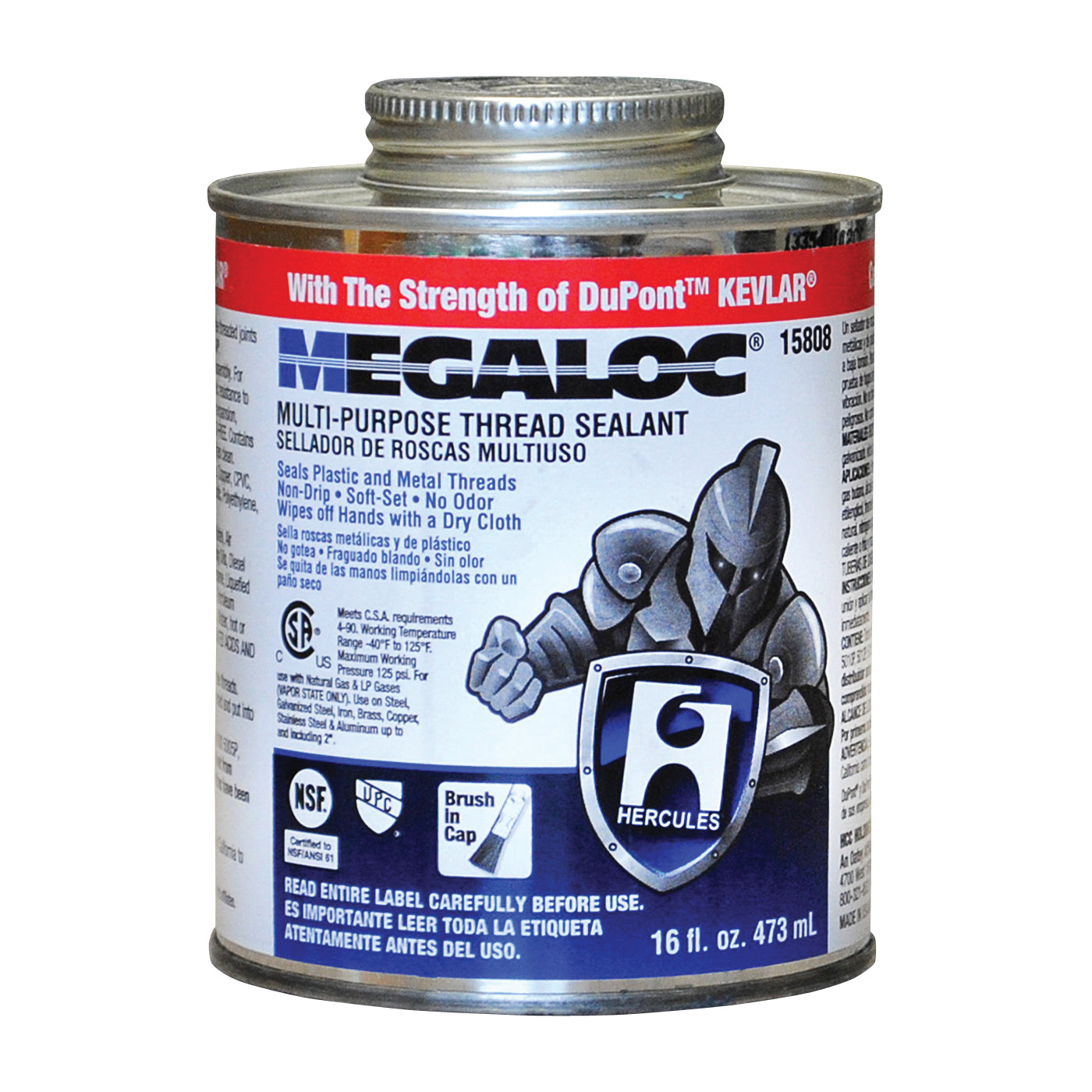 Oatey Megaloc 15804 Thread Sealant, 4 oz Can, Paste, Blue