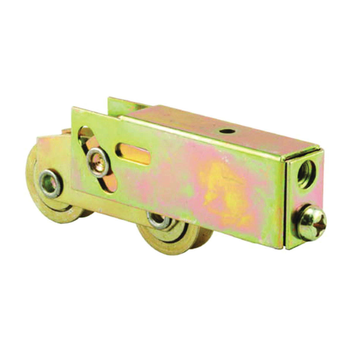 Prime-Line D 1735 Roller Assembly, 1-1/4 in Dia Roller, 5/16 in W Roller, Steel, 2-Roller, Plain Back Mounting