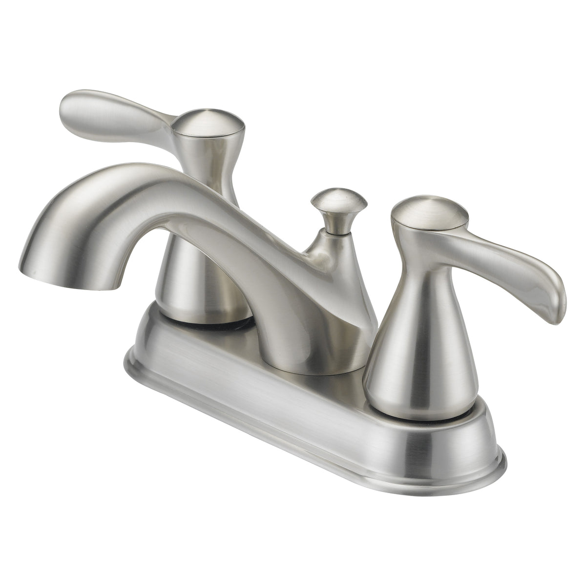 Boston Harbor F51B0010NP Lavatory Faucet, 1.2 gpm, 2-Faucet Handle, 3-Faucet Hole, Metal/Plastic, Brushed Nickel