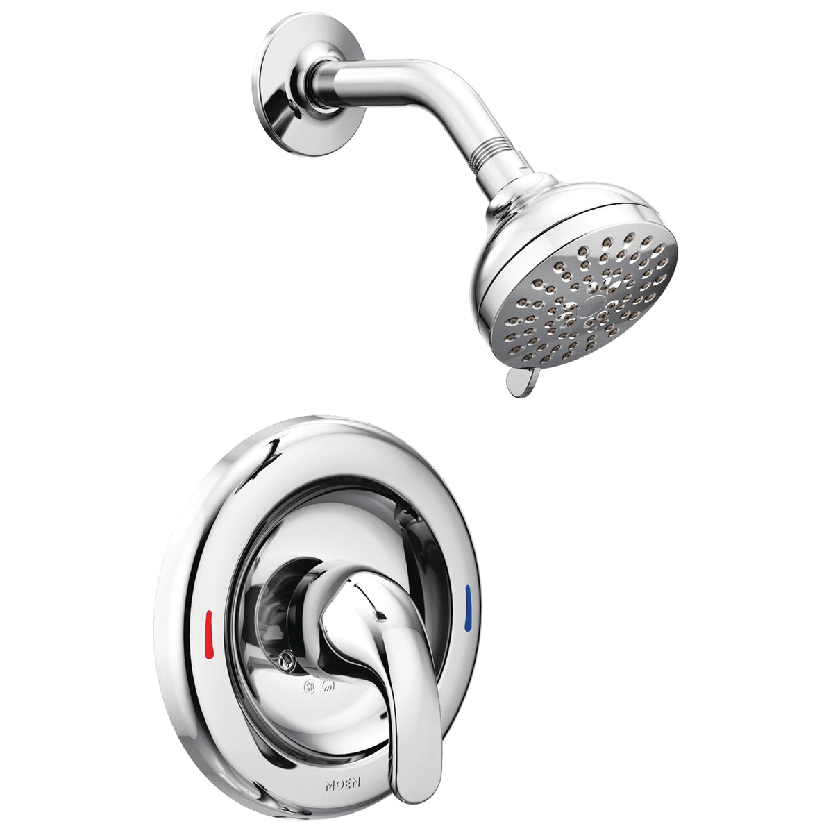 Moen 82604 Shower Faucet, 1.75 gpm, Metal, Chrome Plated, Lever Handle, 1-Handle