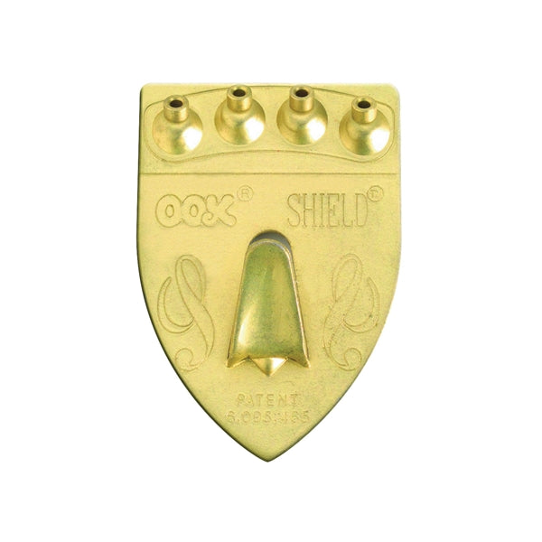 OOK 55007 Shield Hanger, 100 lb, Steel, Brass, Gold