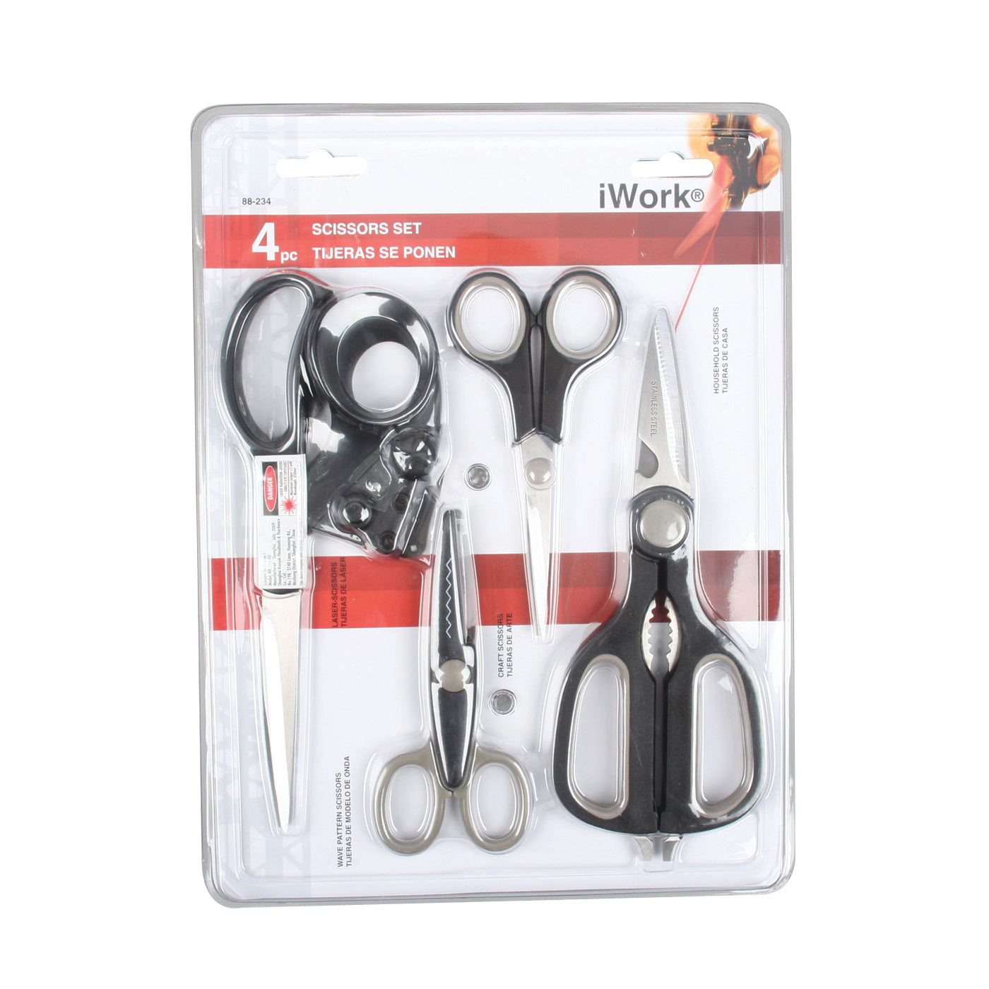 iWORK 88-234 Scissor Set, Stainless Steel Blade