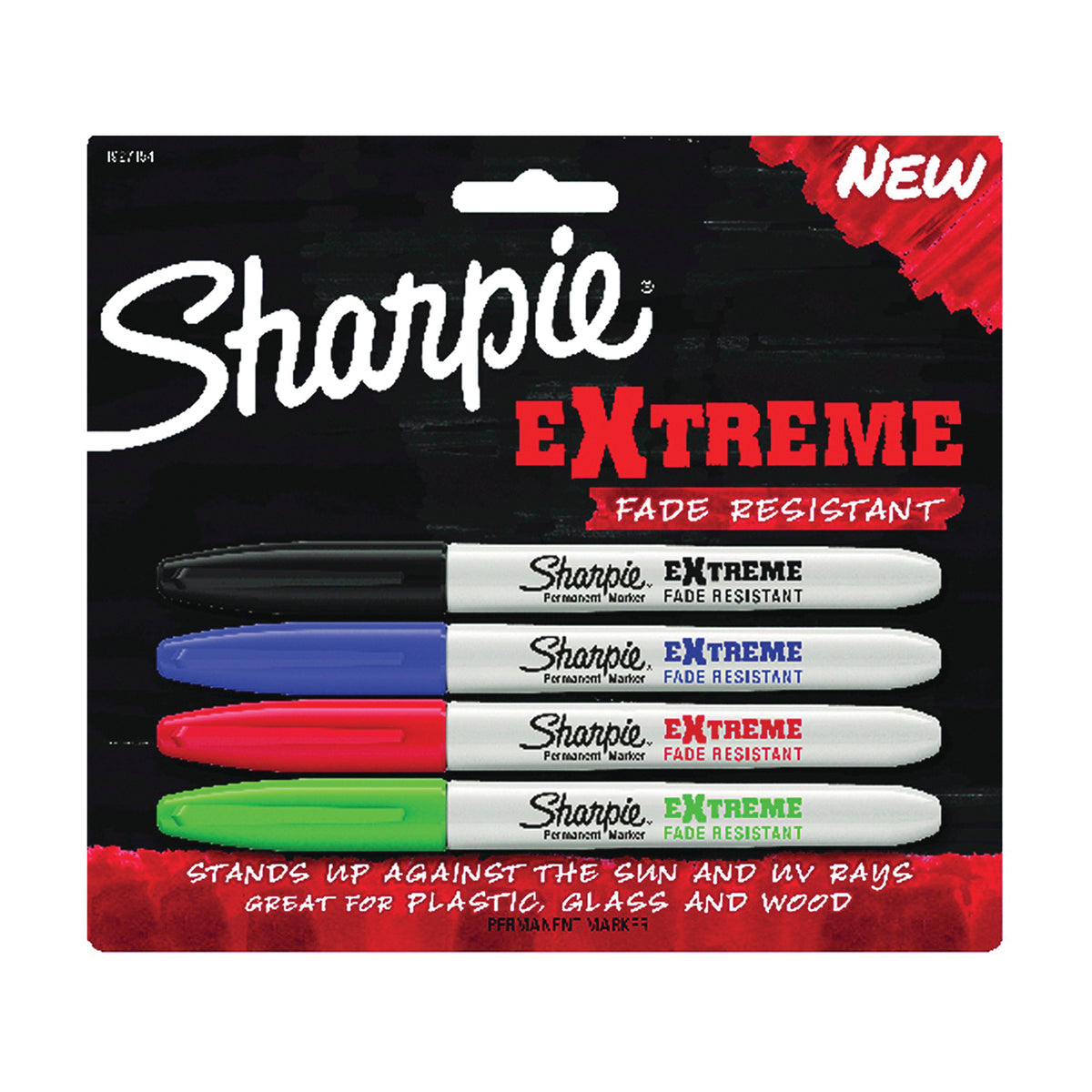 Sharpie 1927154 Extreme Permanent Marker, Fine Lead/Tip, Black/Blue/Green/Red Lead/Tip
