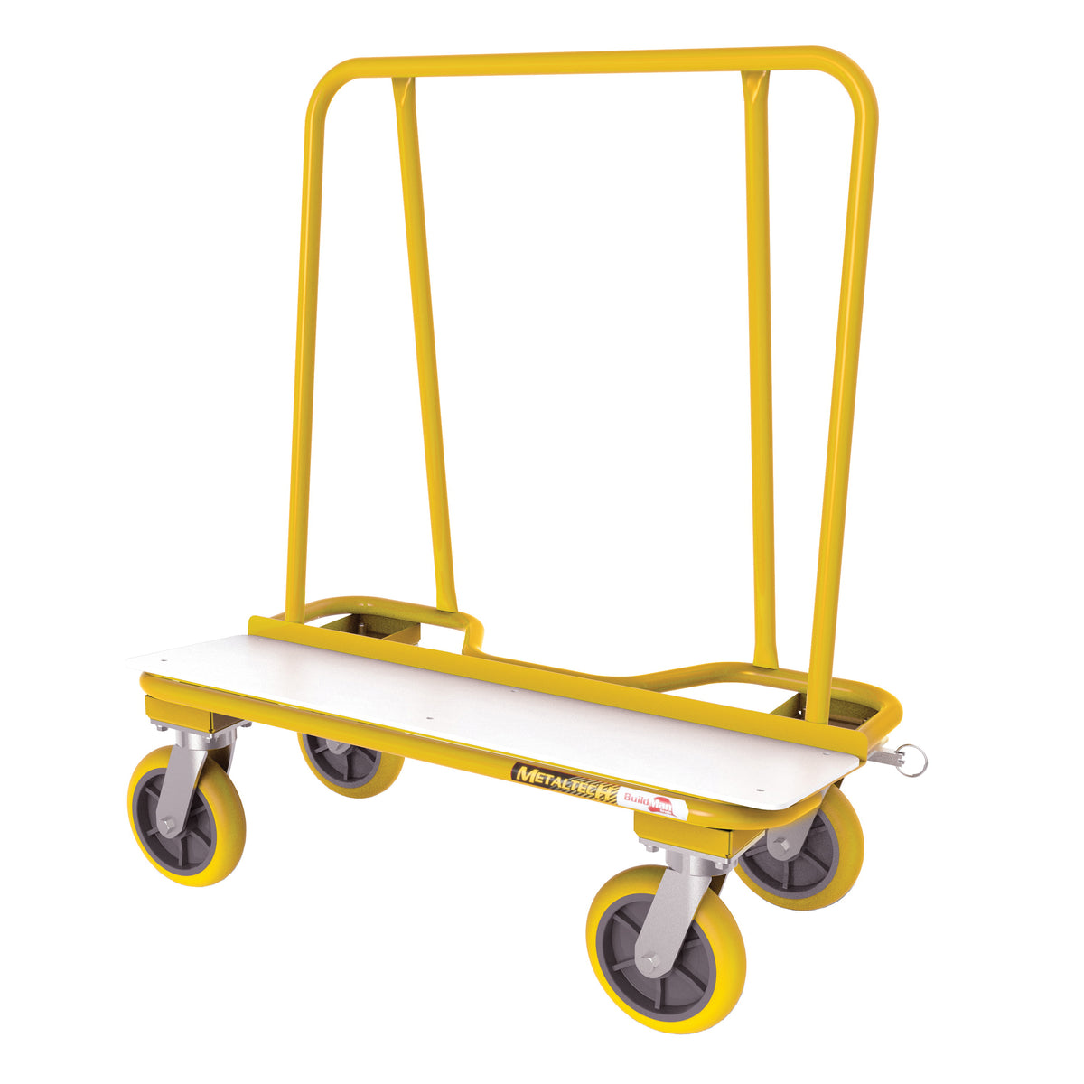 METALTECH 2000 Series I-BMD2131YGR Drywall Cart, 3000 lb, 13 Gauge, Steel, 38 in OAL, 20 in OAW, Yellow